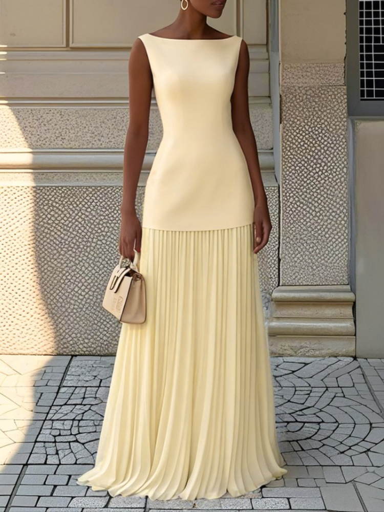 Ethnic Fashion Dress - Летний новый женский элегантный комплект: плиссированная