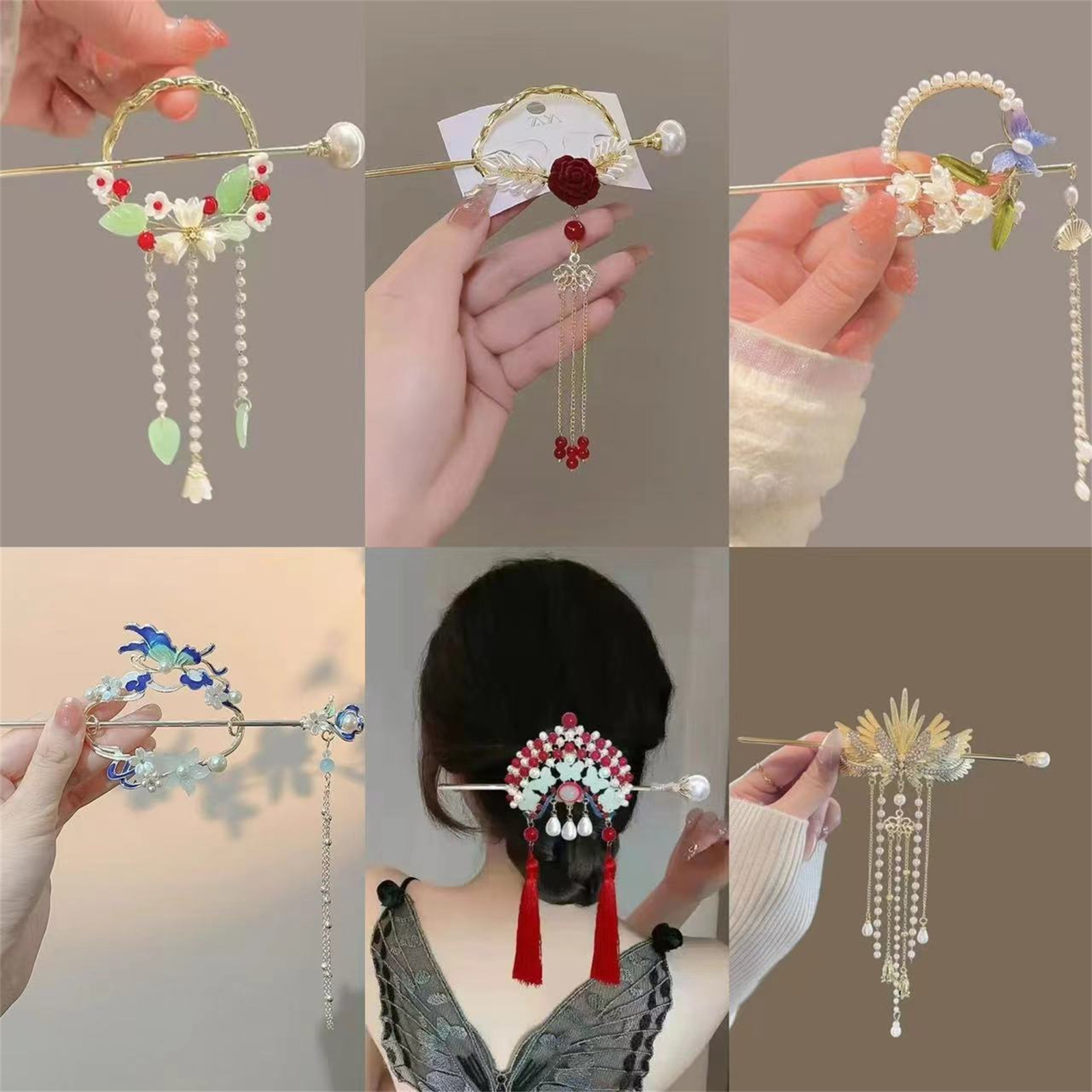 Ethnic Fashion Girls - Этническая заколка для волос для женщин,