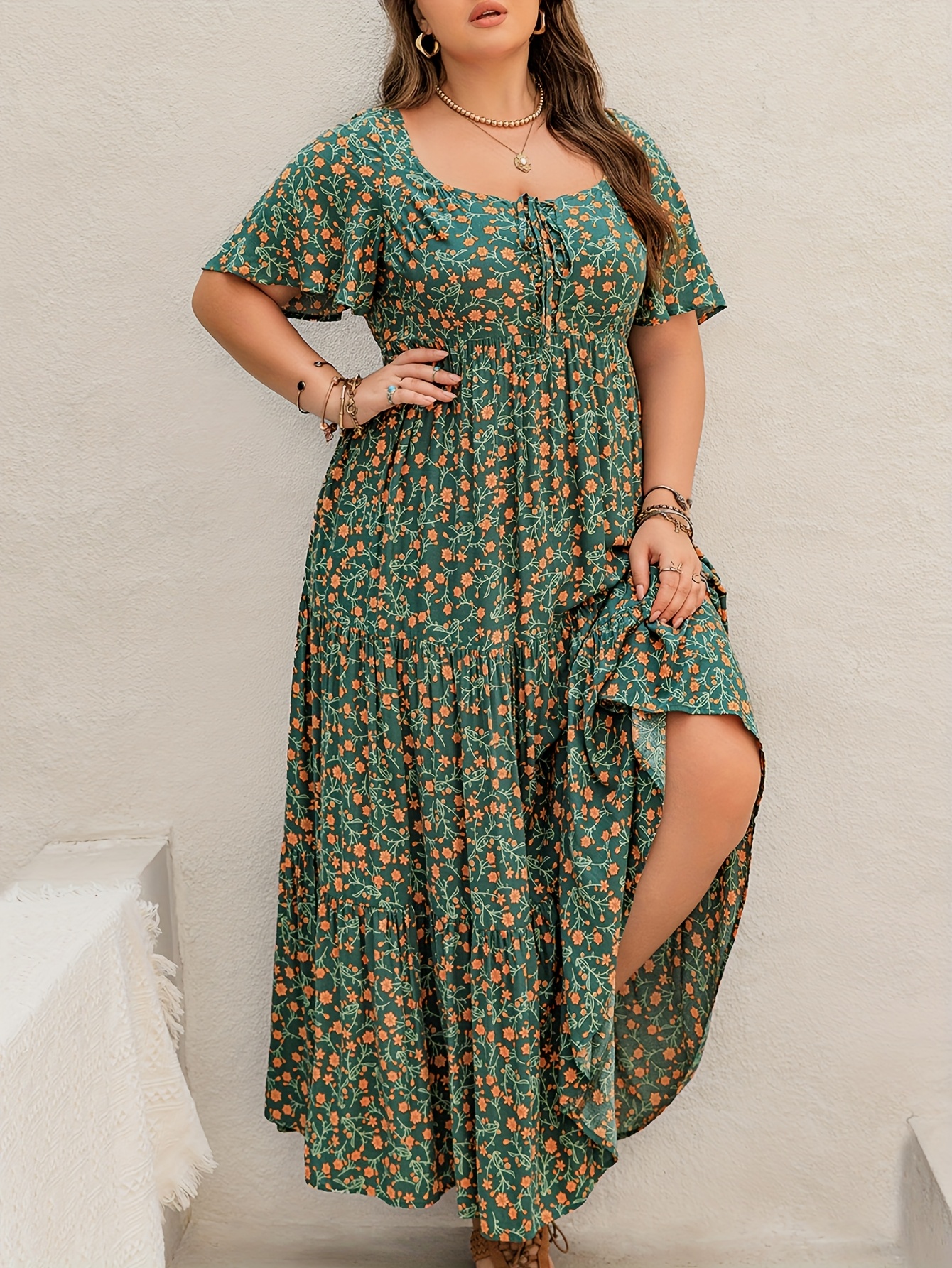 Ethnic Fashion Dress - Длинное платье в богемном стиле больших