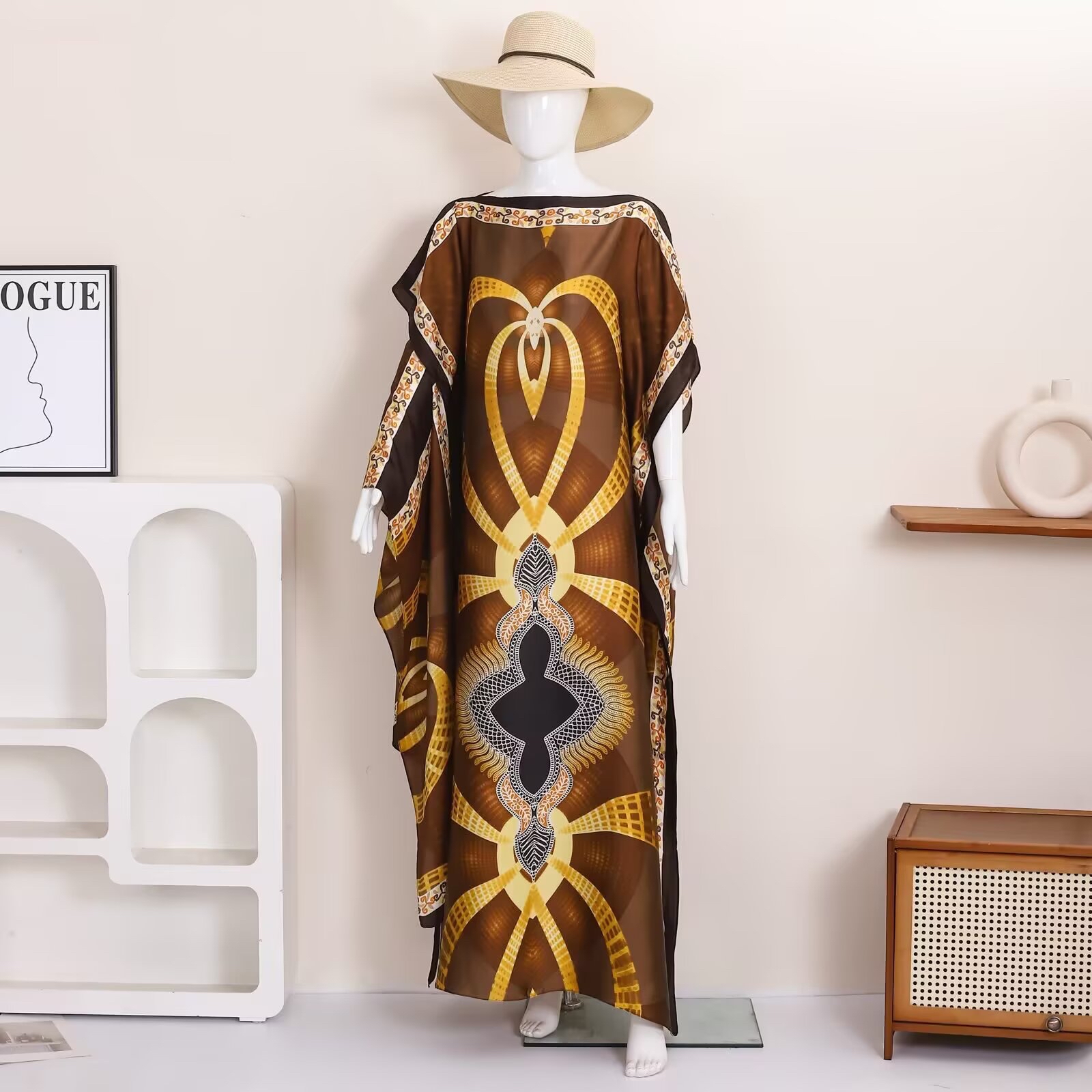 Ethnic Fashion Dress - 1 женское свободное длинное повседневное платье