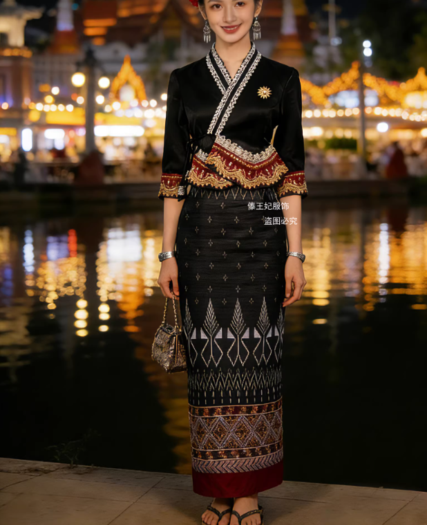 Batik Sarong Wrap - Традиционная тайская одежда: винтажный сценический костюм