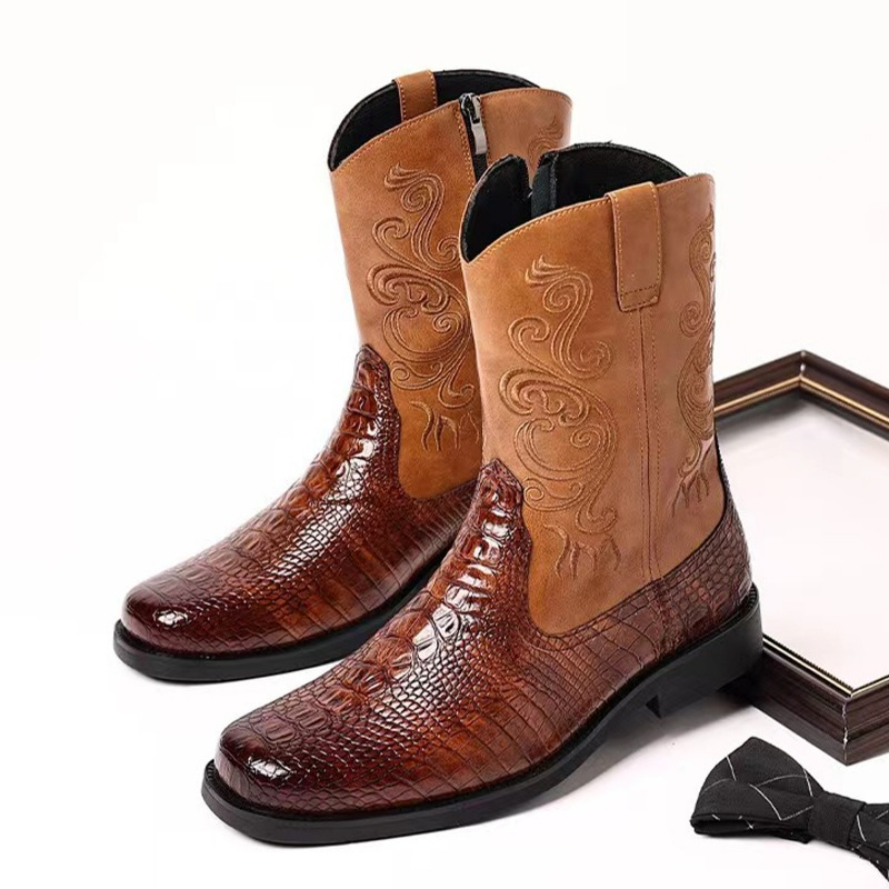 Ethnic Fashion Men - Модные повседневные мужские ковбойские сапоги с