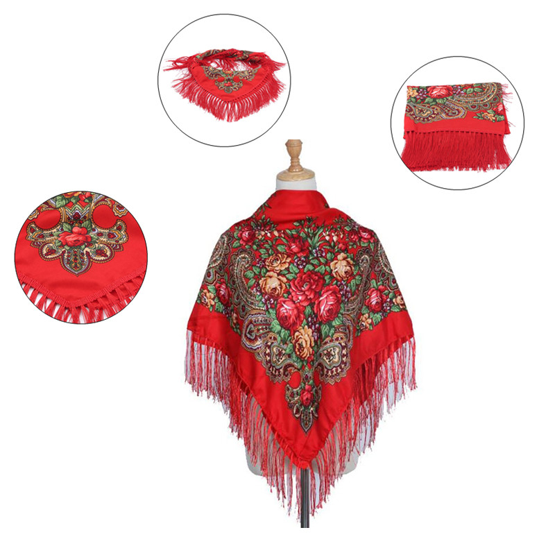 Шарф с принтом в стиле ретро,  – обзор и цена Ethnic Boho Fashion