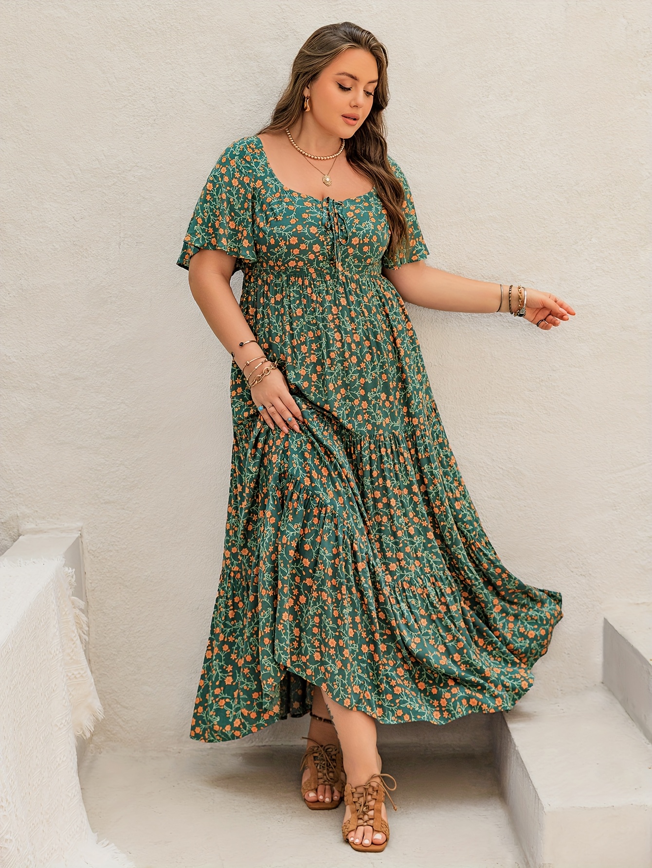 Длинное платье в богемном стил – обзор и цена Ethnic Fashion Dress