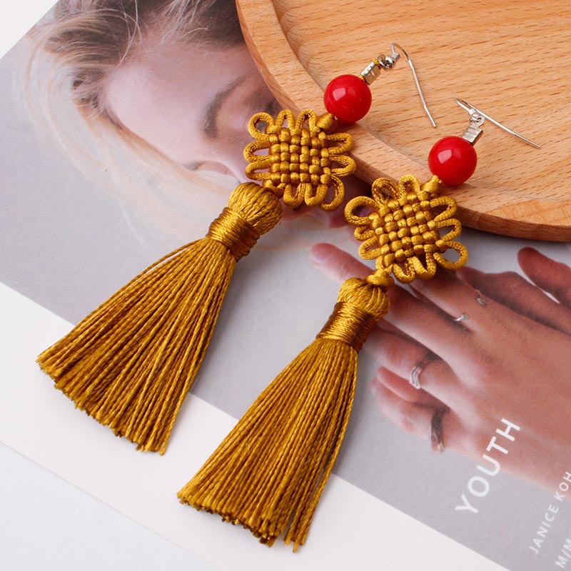 Красочные серьги-кисточки с ки – обзор и цена Y2K Ethnic Fashion