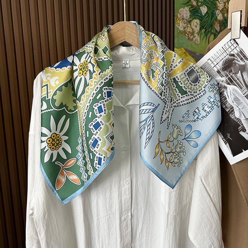 Зеленый квадратный платок в ст – обзор и цена Ethnic Boho Fashion