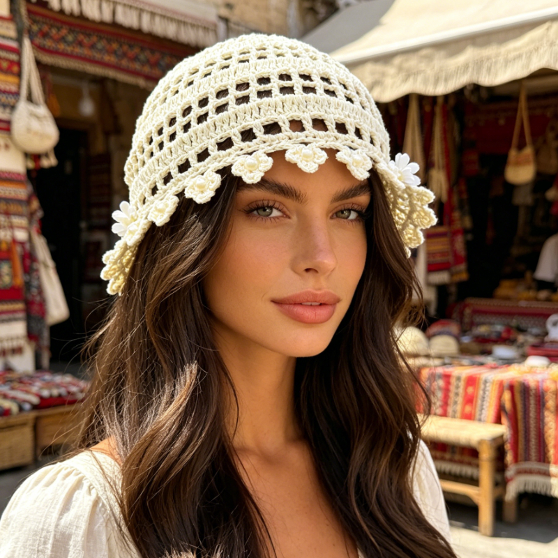 Вязаная крючком ажурная шляпа- – обзор и цена Ethnic Boho Fashion