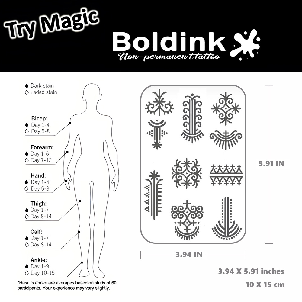 Временная татуировка BOLDINK с – обзор и цена Ethnic Fashion Week